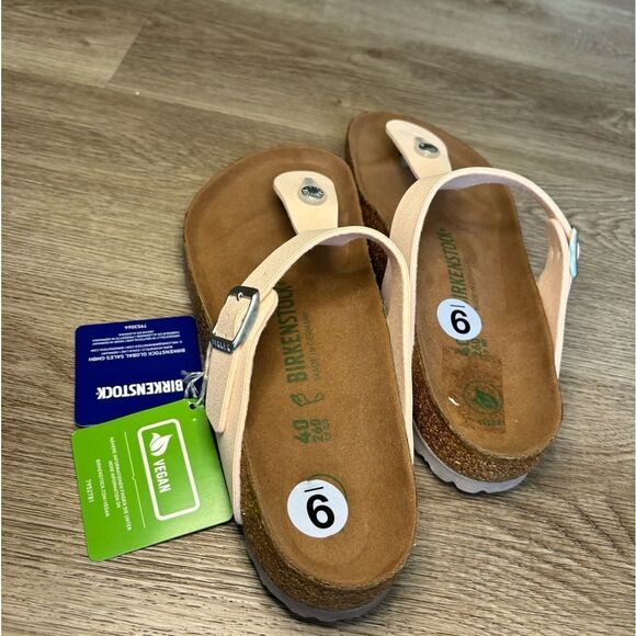 Birkenstock Gizeh Vegan Birko-Flor Birkibuc in Light Rose Pink - Picture 11 of 14